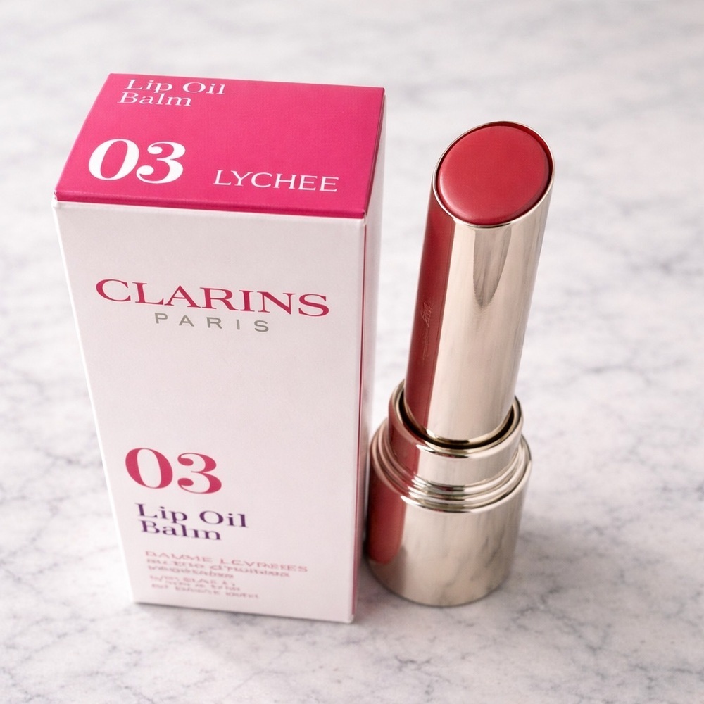 CLARINS Lip Oil Balm 03 Lychee Hydrating Gloss Balm